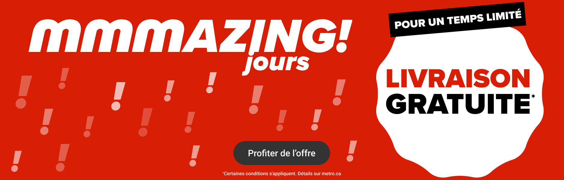 mmmazing! jours - Pour un temps limité. Livraison Gratuite.