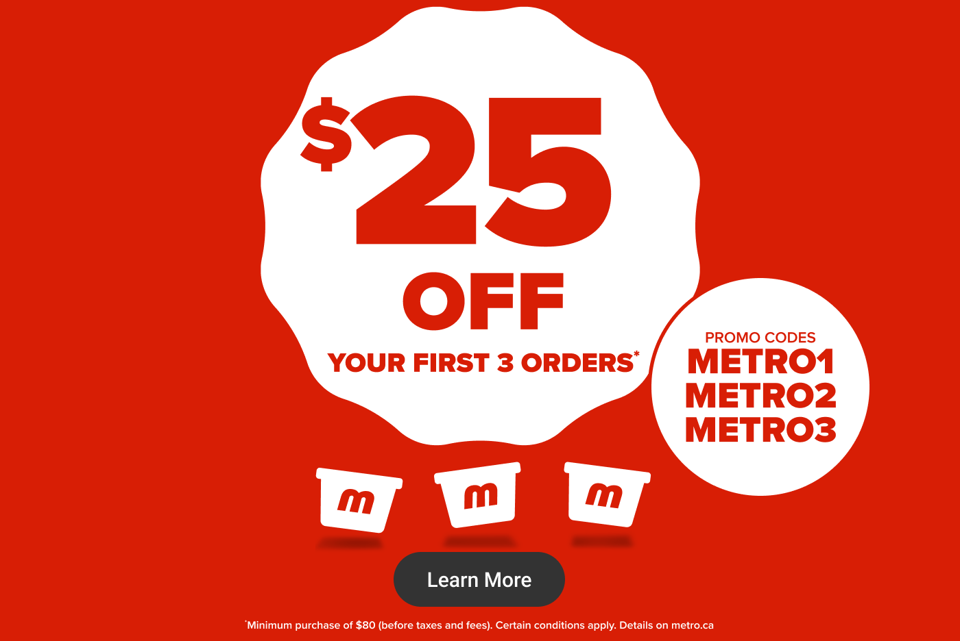 $25 off your first 3 orders.