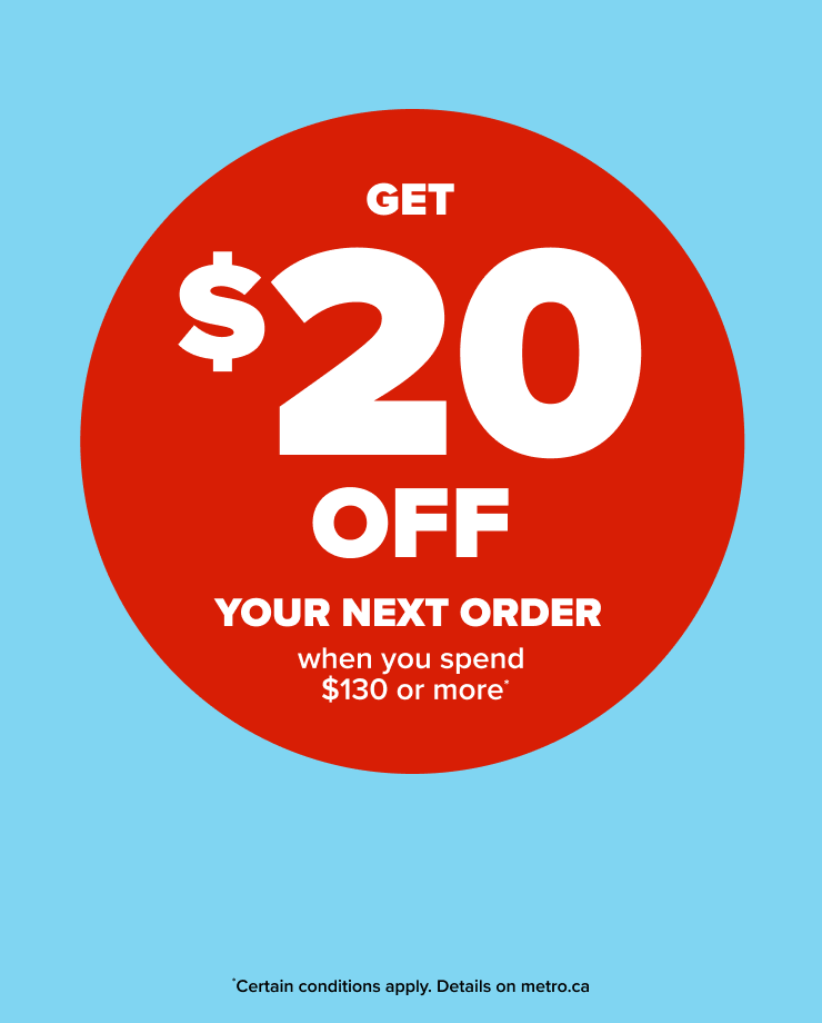 Get $20 off your next order when you spend $130 or more