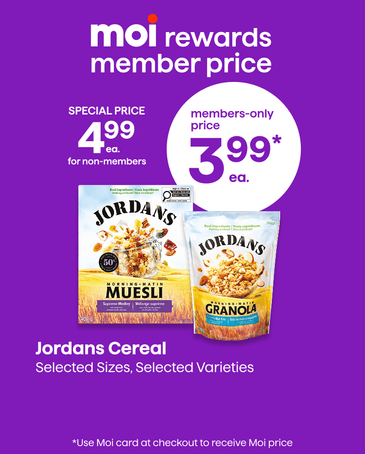 Moi rewards member price - Jordans Cereal