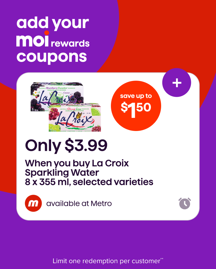 Add your Moi Rewards Coupons.