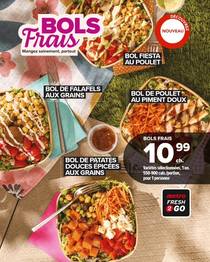 Bols frais - Mangez sainement, partout