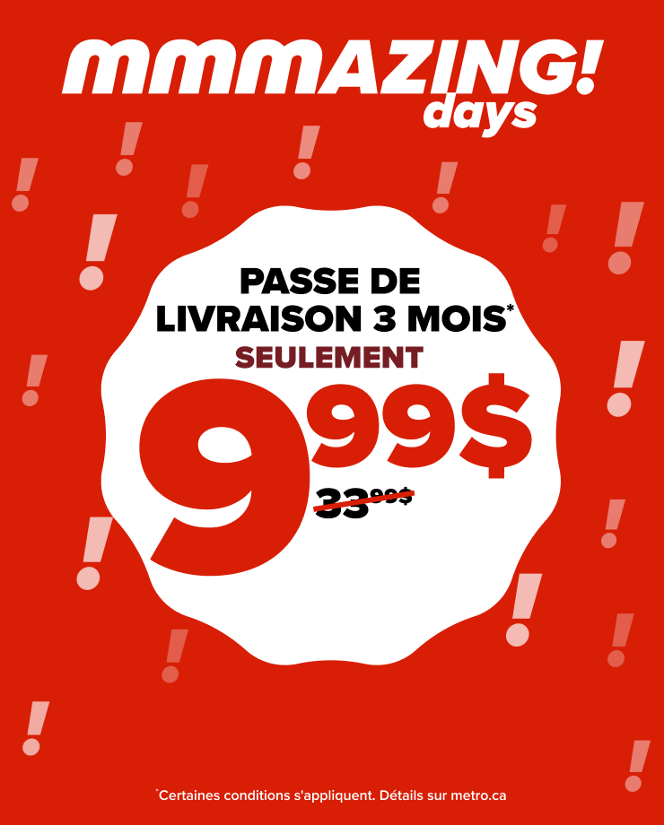 mmmazing days: passe de livraison 3 mois pour seulement 9,99$