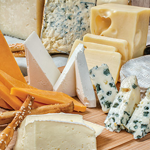 Melting temperatures of some of the more popular cheeses