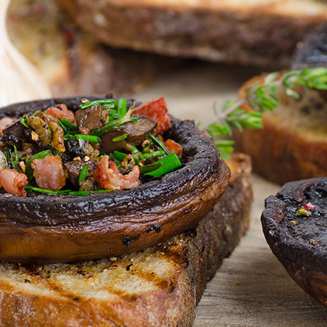 Grilled Portobellos with Prosciutto