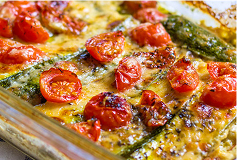 Gratin de courgettes et tomates