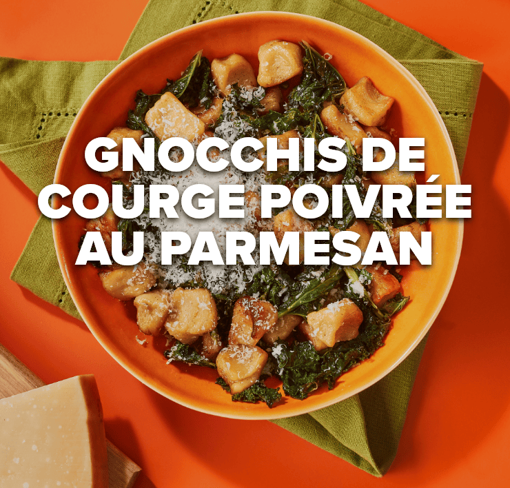 gnocchis de courge poivrée au parmesan