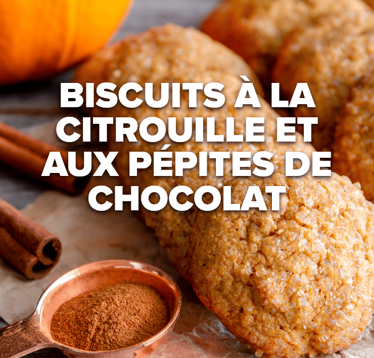 biscuits à la citrouille et aux pépites de chocolat