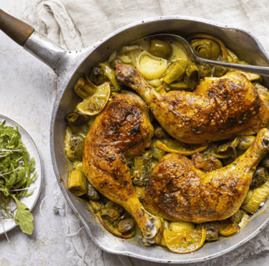 Chicken Thighs with Olives, Lemon and Fennel