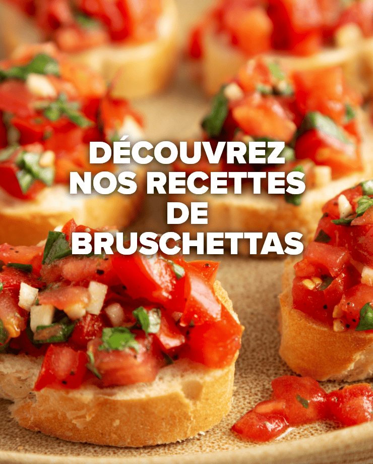 Découvrez nos recettes de bruschettas