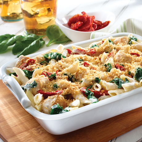 Chicken & Pasta Florentine Casserole