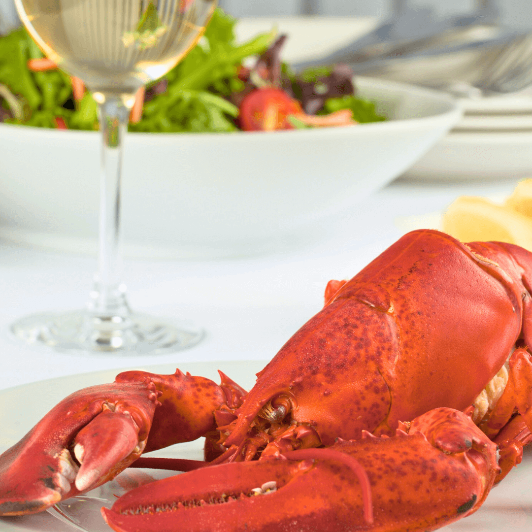 Wine and lobster Wine and lobster