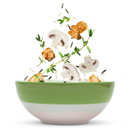 Cream of turkey with mushrooms