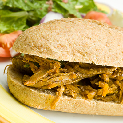 Roast Pork and Apple Whole-wheat Baguette