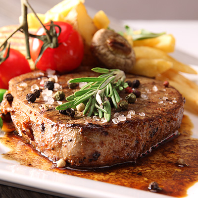 Grilled Marinated  Blade  Steaks