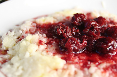 Raspberry Rice Pudding