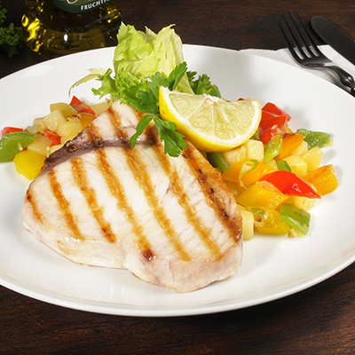 Grilled Swordfish with Melon Salsa