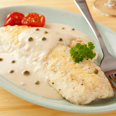 Grilled Fillets with Green Peppercorn Sauce
