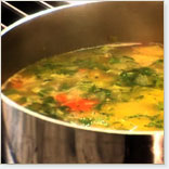 Delicious brown veal stock