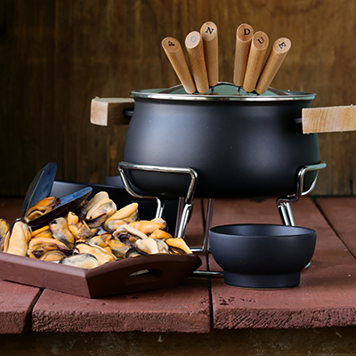 Mussel Fondue with Cider