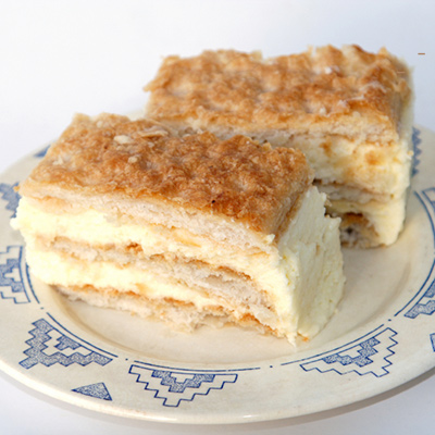 Brie Napoleon with Glazed Almonds