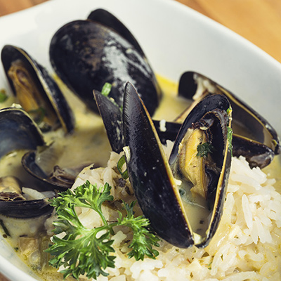 Curried Mussels