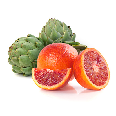 Artichoke and Blood oranges medley