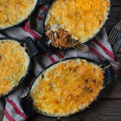 Pulled pork shepherd's pie