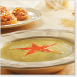 Zucchini Soup with Pesto