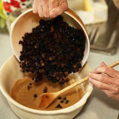 Plum Pudding with Coffee Sauce