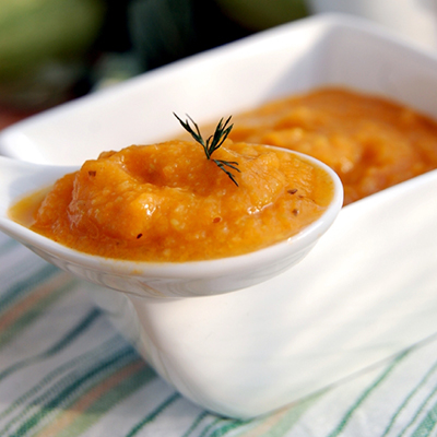 Butternut squash purée with vanilla