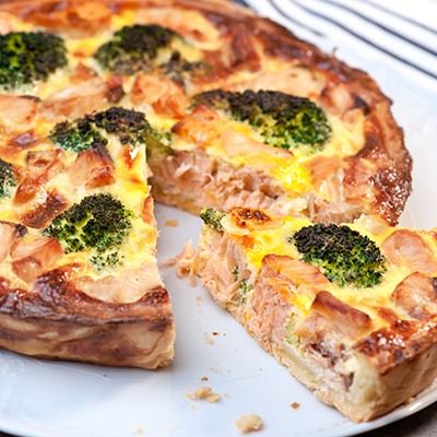 Salmon Broccoli Quiche