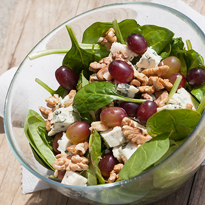 Spinach-Apple-Grape Salad