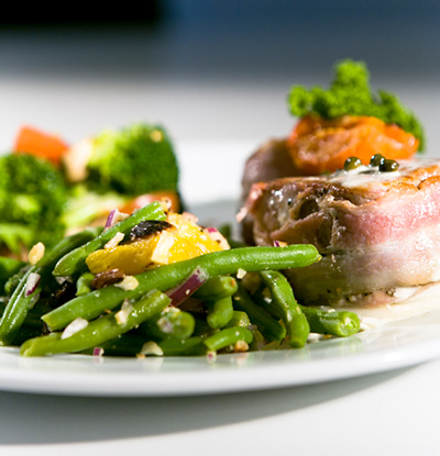Green Bean, Lardoons and Tomato Salad