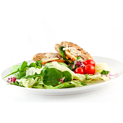 Salade de poulet exotique, vinaigrette à l'avocat