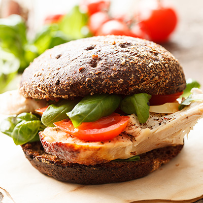 Chicken Sandwich with Blue Cheese Sauce
