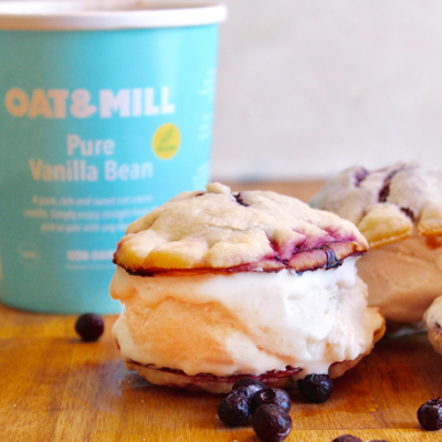 Blueberry Pie Ice Cream Sandwiches