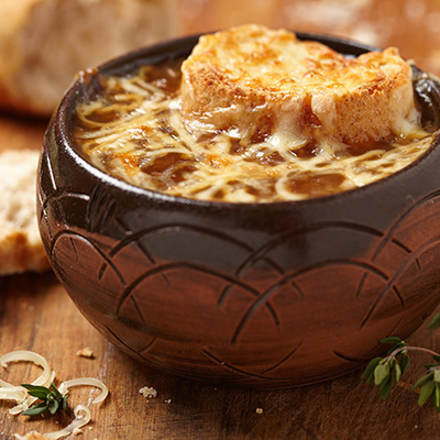 Creamy Beer, Onion and Cheddar Soup