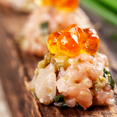 Salmon tartare with sesame