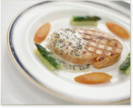 Tuna with Almonds Over Cucumber