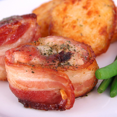 Chicken Tournedos with Light Leek Sauce