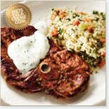 Grilled Lamb with Pink Peppercorns and Rosemary Cream