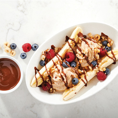 Almond Whip Banana Split
