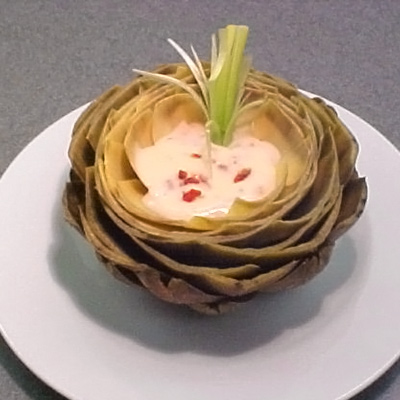 Artichokes with Sun-dried Tomato Aïoli