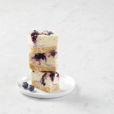 Frozen Lemon Blueberry Yogurt Bars