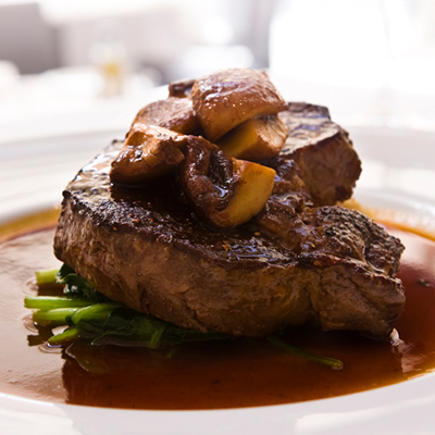 Steak with Mushroom Sauce