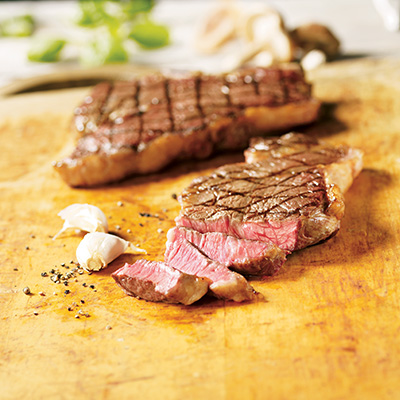 Strip Loin Steak with Shiitake Gravy