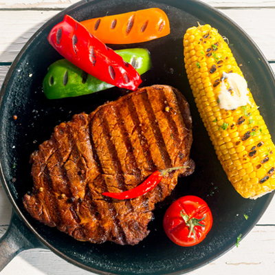 Chili-Marinated Rib Steaks