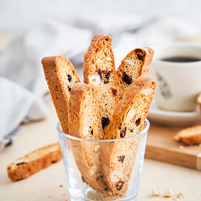 Chocolate and almond biscotti