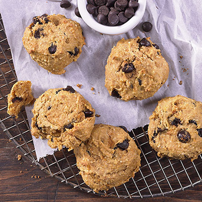 Chewy Sweet Potato and Chocolate Chip Cookies